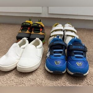 Disney Mickey Mouse Blue and Yellow Kids Sneakers (Size 8)